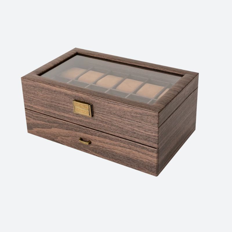 Wooden Watch Box with 24 Compartments